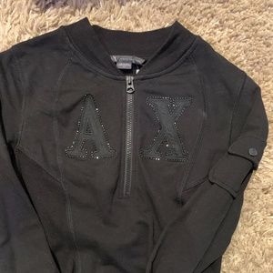 Armani exchange half zip sweat shirt